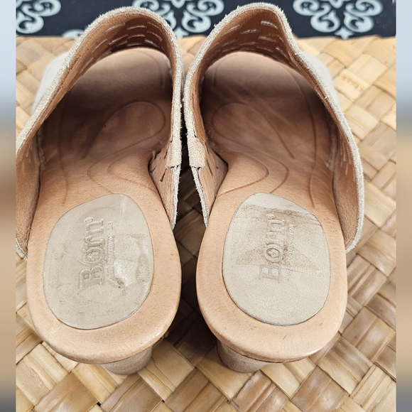 Born Tan Leather Block Heel Size 10 - Picture 8 of 13